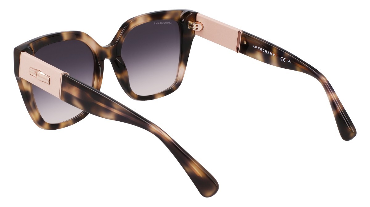 Occhiali da sole Longchamp LO754SL (242) colore dark havana forma farfalla lenti gradient brown