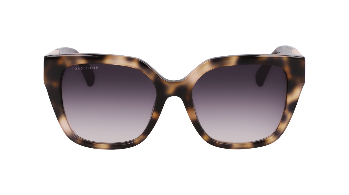 Occhiali da sole Longchamp LO754SL (242) colore dark havana forma farfalla lenti gradient brown