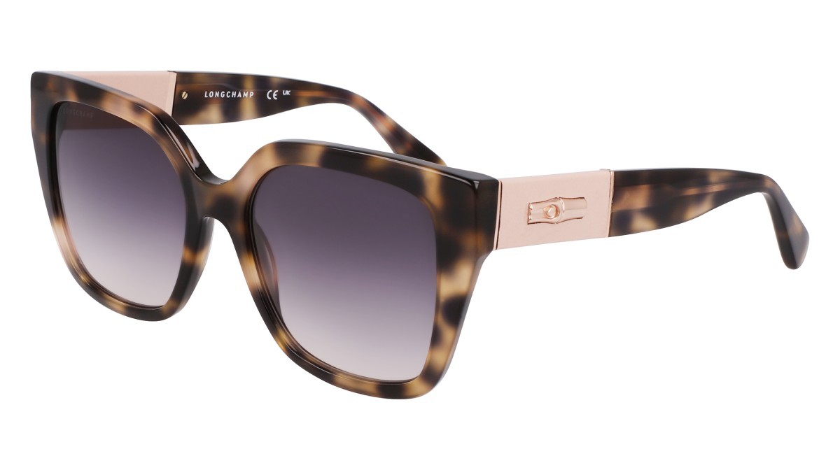 Occhiali da sole Longchamp LO754SL (242) colore dark havana forma farfalla lenti gradient brown