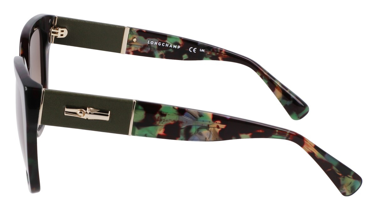 Sunglasses Longchamp LO754SL (309) color green havana shape butterfly lenses khaky gradient