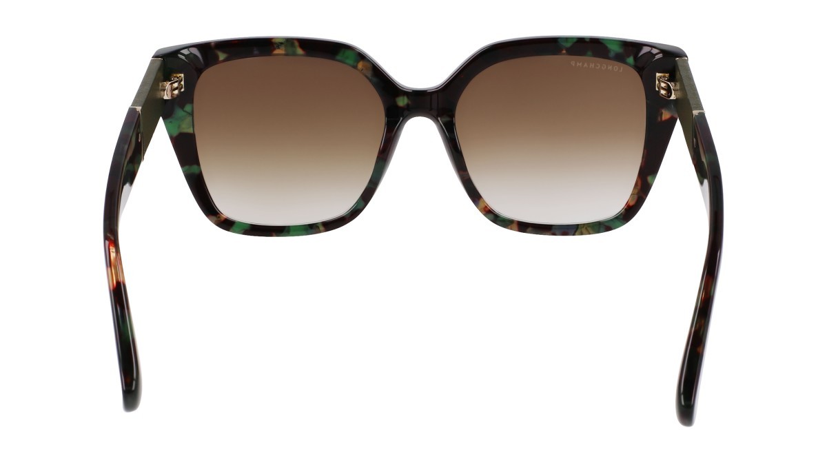Sunglasses Longchamp LO754SL (309) color green havana shape butterfly lenses khaky gradient