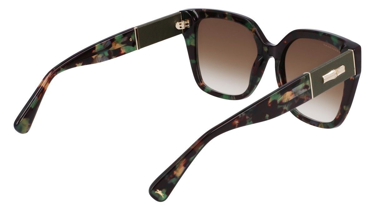 Sunglasses Longchamp LO754SL (309) color green havana shape butterfly lenses khaky gradient