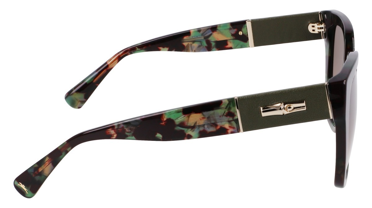 Sunglasses Longchamp LO754SL (309) color green havana shape butterfly lenses khaky gradient
