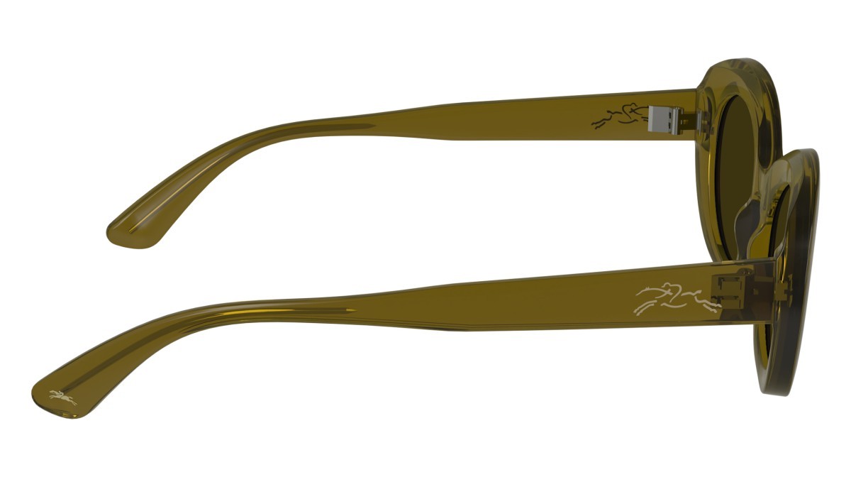 Sonnenbrillen Longchamp LO756S (200) farbe transparent brown form oval gläser solid brown