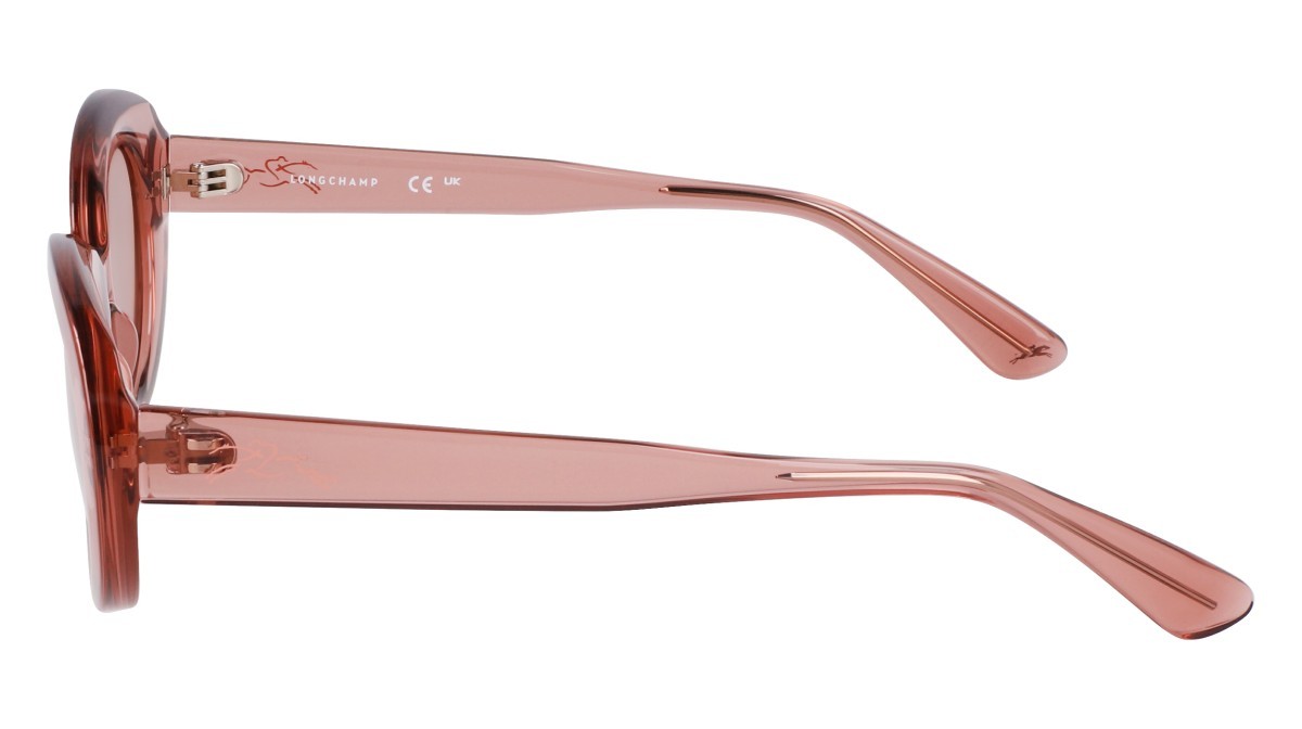 Sonnenbrillen Longchamp LO756S (610) farbe transparent rose form oval gläser solid antique rose