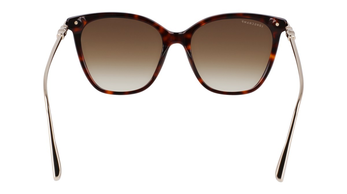 Sunglasses Longchamp LO757S (242) color dark havana shape rectangle lenses khaky gradient