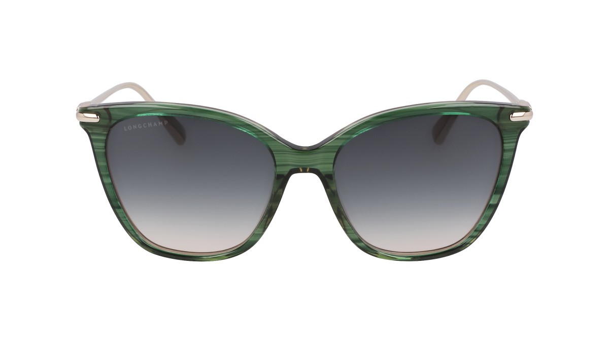 Occhiali da sole Longchamp LO757S N (308) colore striped green forma rettangolare 