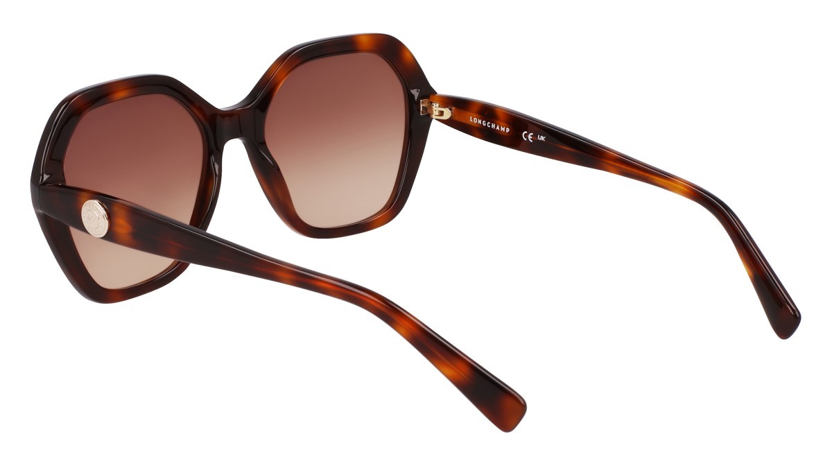 Occhiali da sole Longchamp LO759S (230) colore havana forma rettangolare lenti gradient brown