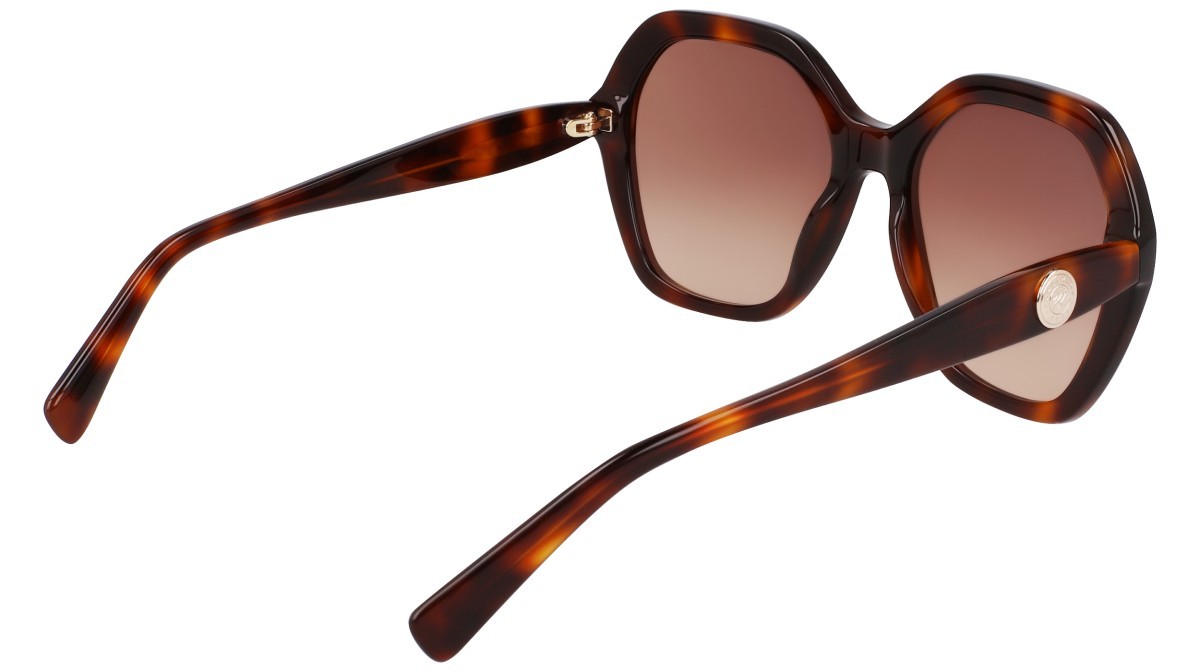 Occhiali da sole Longchamp LO759S (230) colore havana forma rettangolare lenti gradient brown