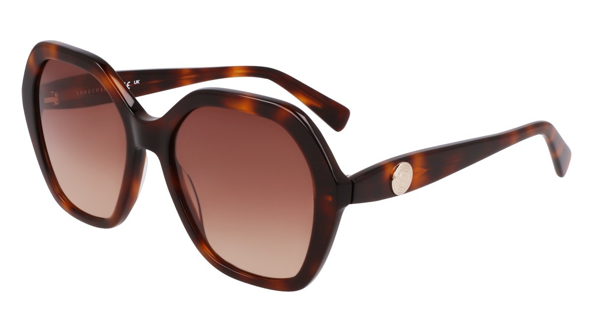 Occhiali da sole Longchamp LO759S (230) colore havana forma rettangolare lenti gradient brown