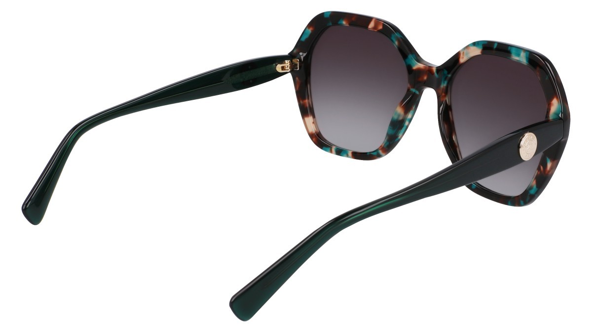 Sunglasses Longchamp LO759S (309) color green havana/green shape rectangle lenses grad green