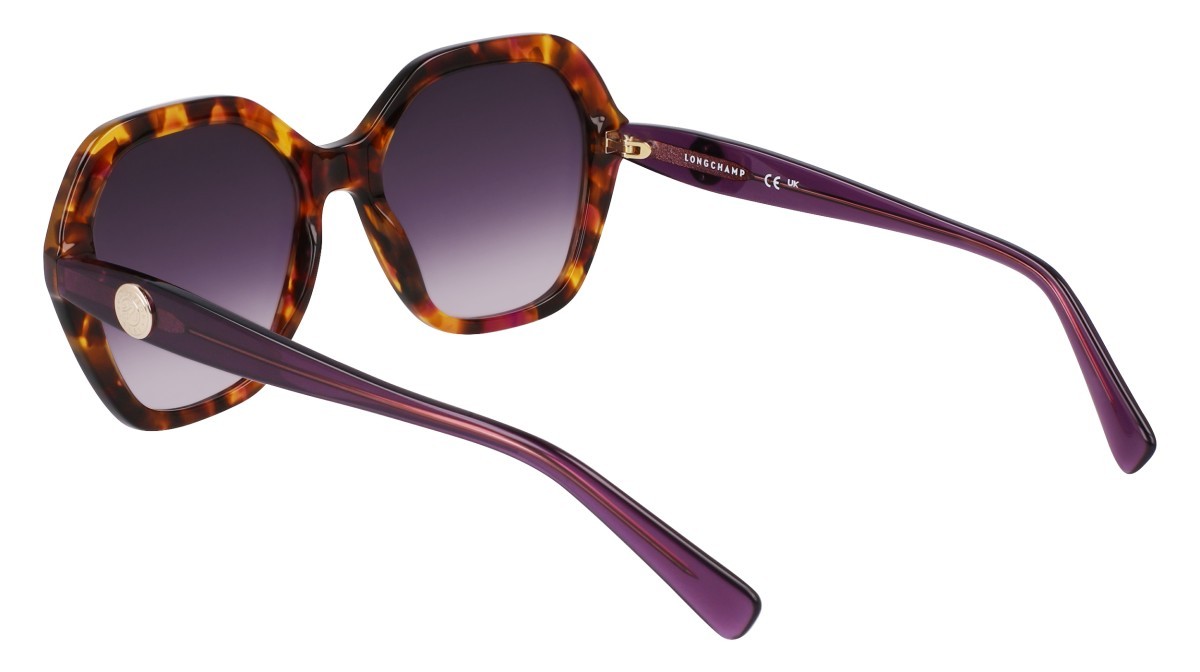 Occhiali da sole Longchamp LO759S (502) colore purple havana/purple forma rettangolare lenti gradient grey