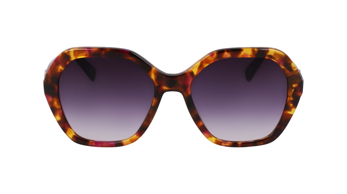 Occhiali da sole Longchamp LO759S (502) colore purple havana/purple forma rettangolare lenti gradient grey