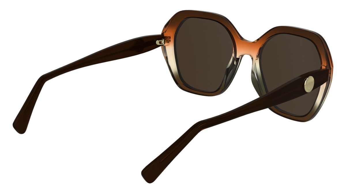 Occhiali da sole Longchamp LO759S N (209) colore transparent gradient brown/ora forma rettangolare 