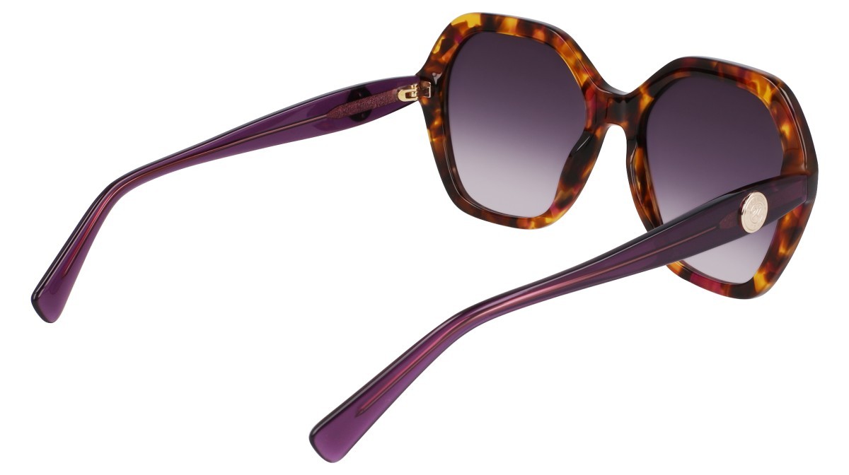 Occhiali da sole Longchamp LO759S N (502) colore purple havana/purple forma rettangolare 