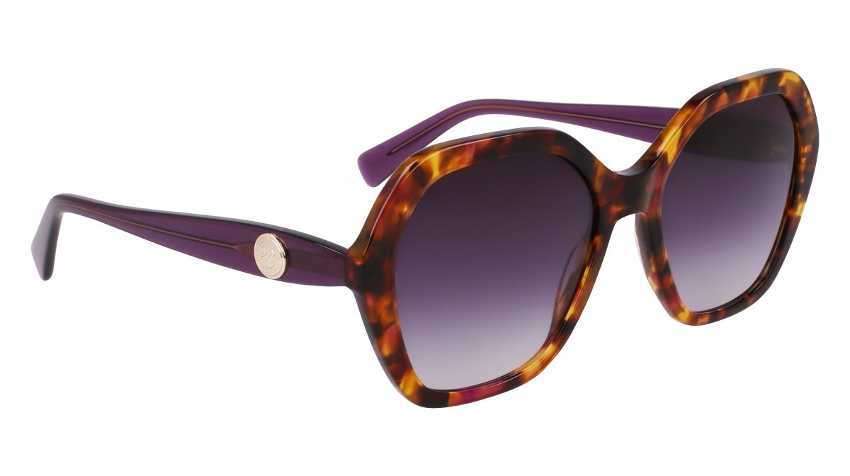 Occhiali da sole Longchamp LO759S N (502) colore purple havana/purple forma rettangolare 