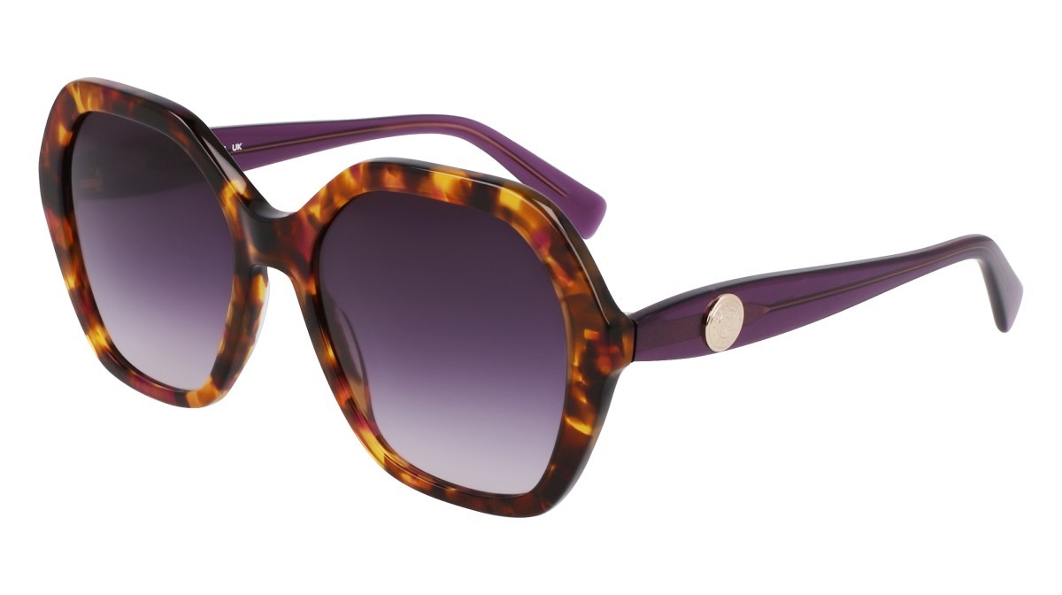 Occhiali da sole Longchamp LO759S N (502) colore purple havana/purple forma rettangolare 
