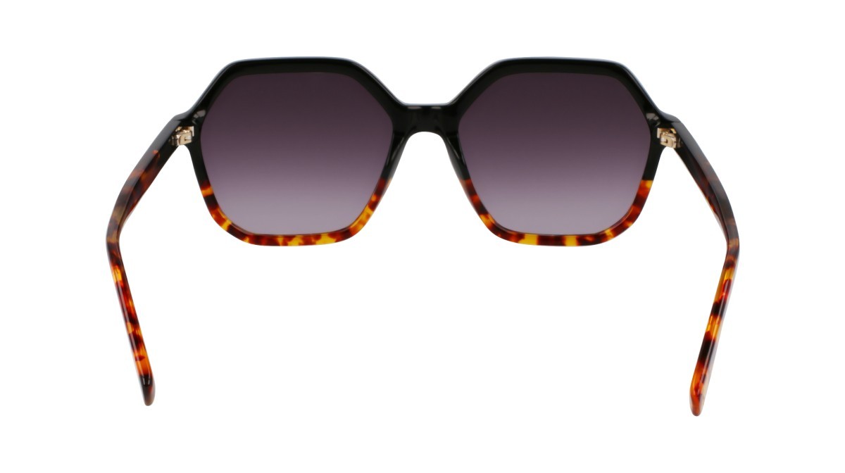 Sunglasses Longchamp LO760S (011) color black/havana shape rectangle lenses gradient grey