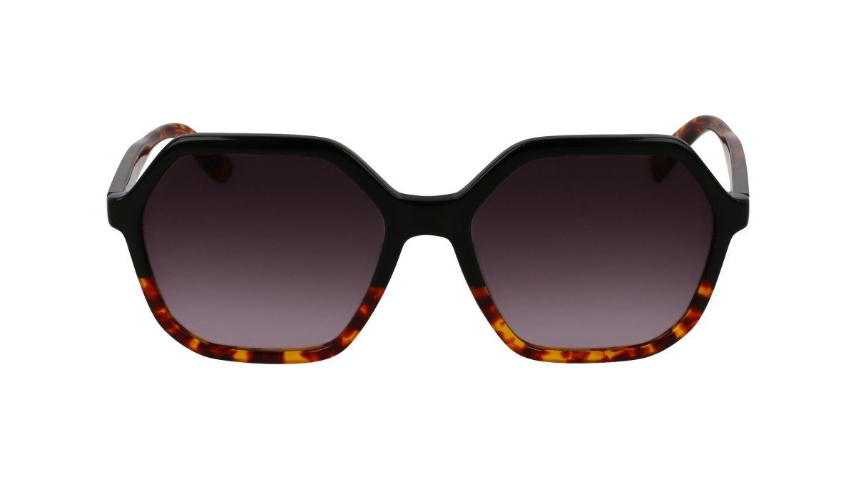 Sunglasses Longchamp LO760S (011) color black/havana shape rectangle lenses gradient grey