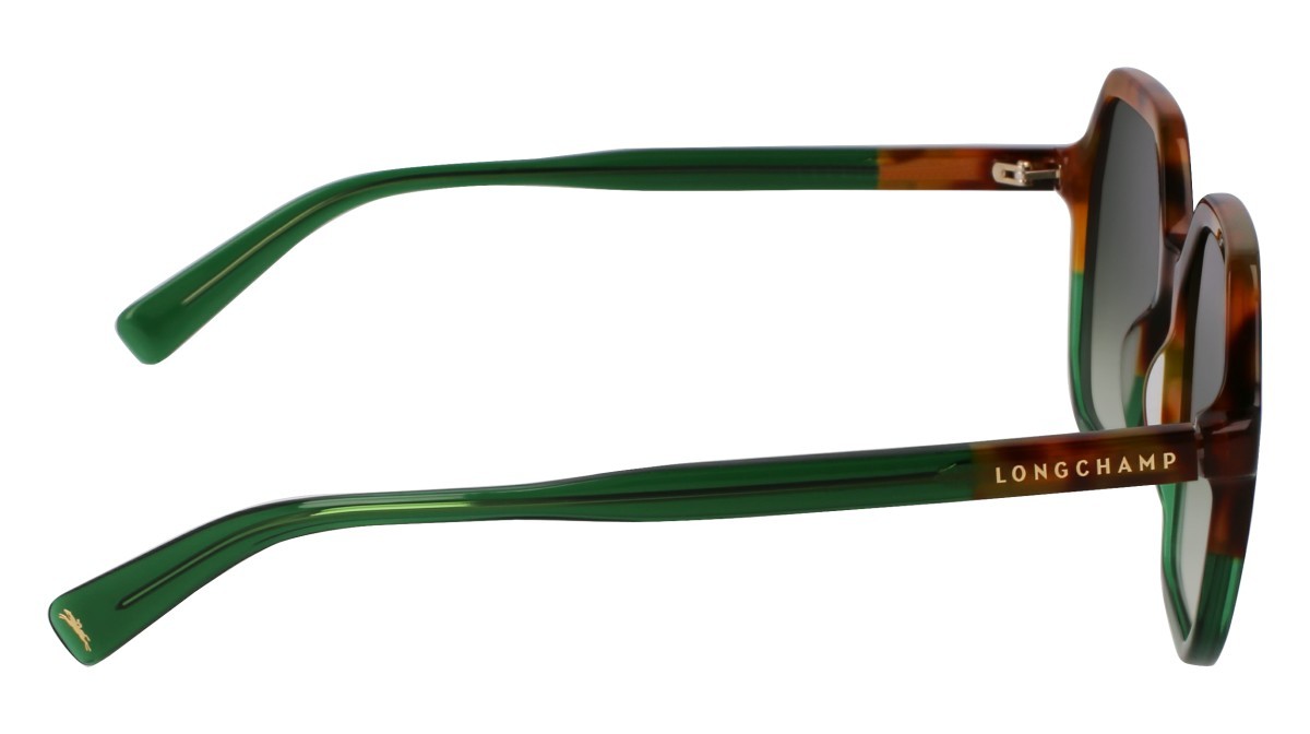 Sunglasses Longchamp LO760S (263) color brown green havana/green shape rectangle lenses gradient green