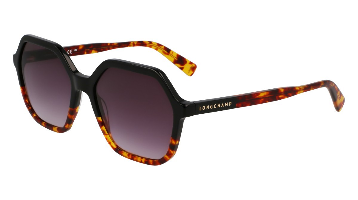 Occhiali da sole Longchamp LO760S N (011) colore black/havana forma rettangolare 