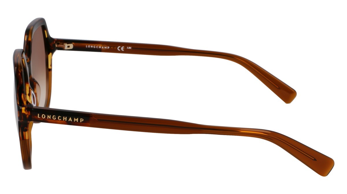 Sunglasses Longchamp LO760S N (212) color striped brown/brown shape rectangle 