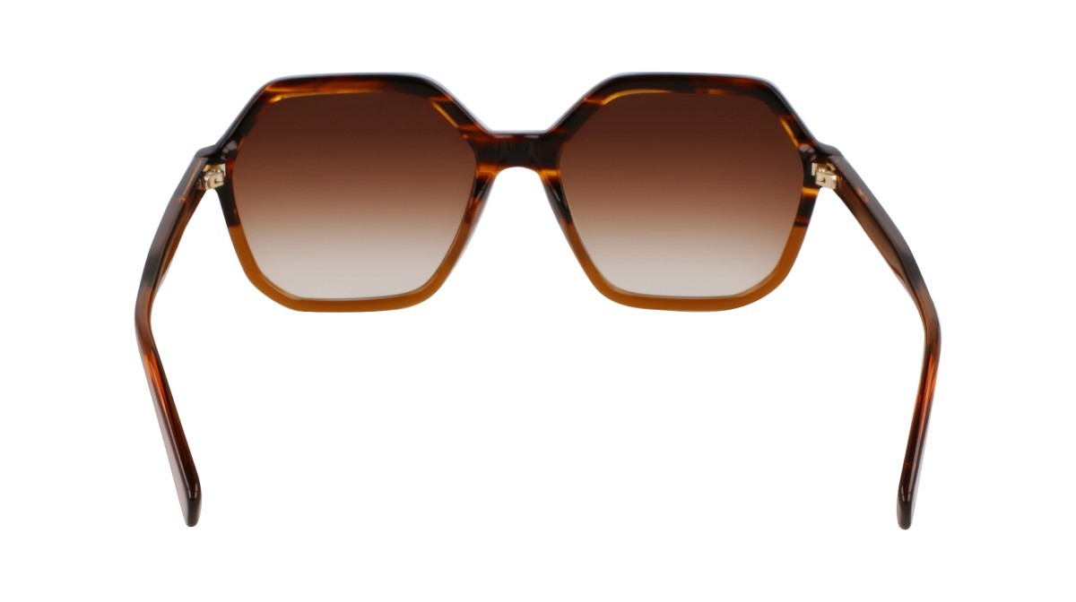 Sunglasses Longchamp LO760S N (212) color striped brown/brown shape rectangle 
