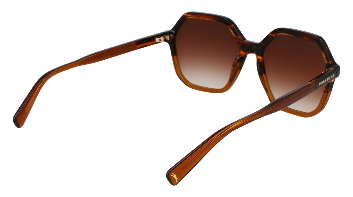 Sunglasses Longchamp LO760S N (212) color striped brown/brown shape rectangle 