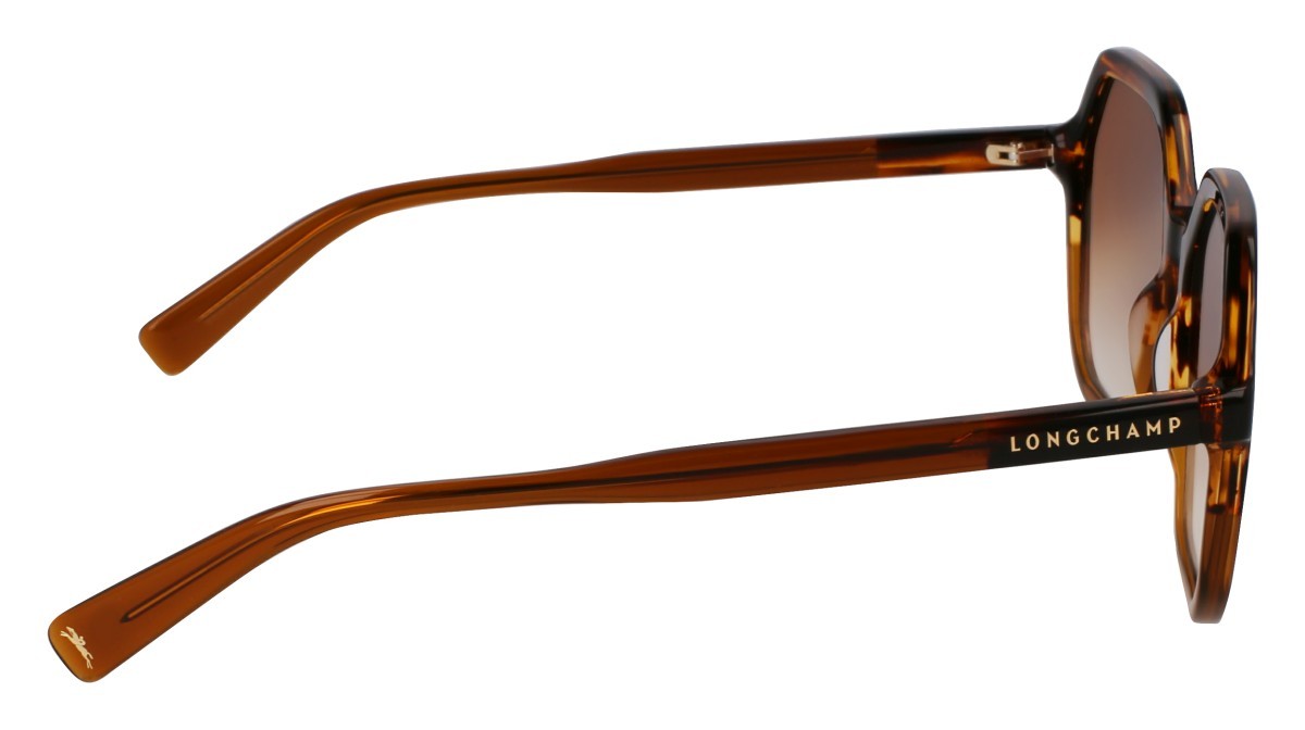 Sunglasses Longchamp LO760S N (212) color striped brown/brown shape rectangle 