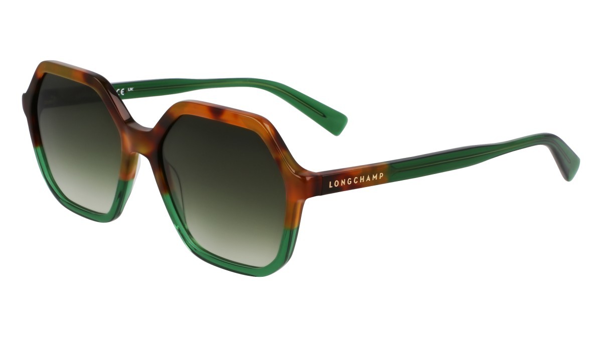 Sunglasses Longchamp LO760S N (263) color brown green havana/green shape rectangle 