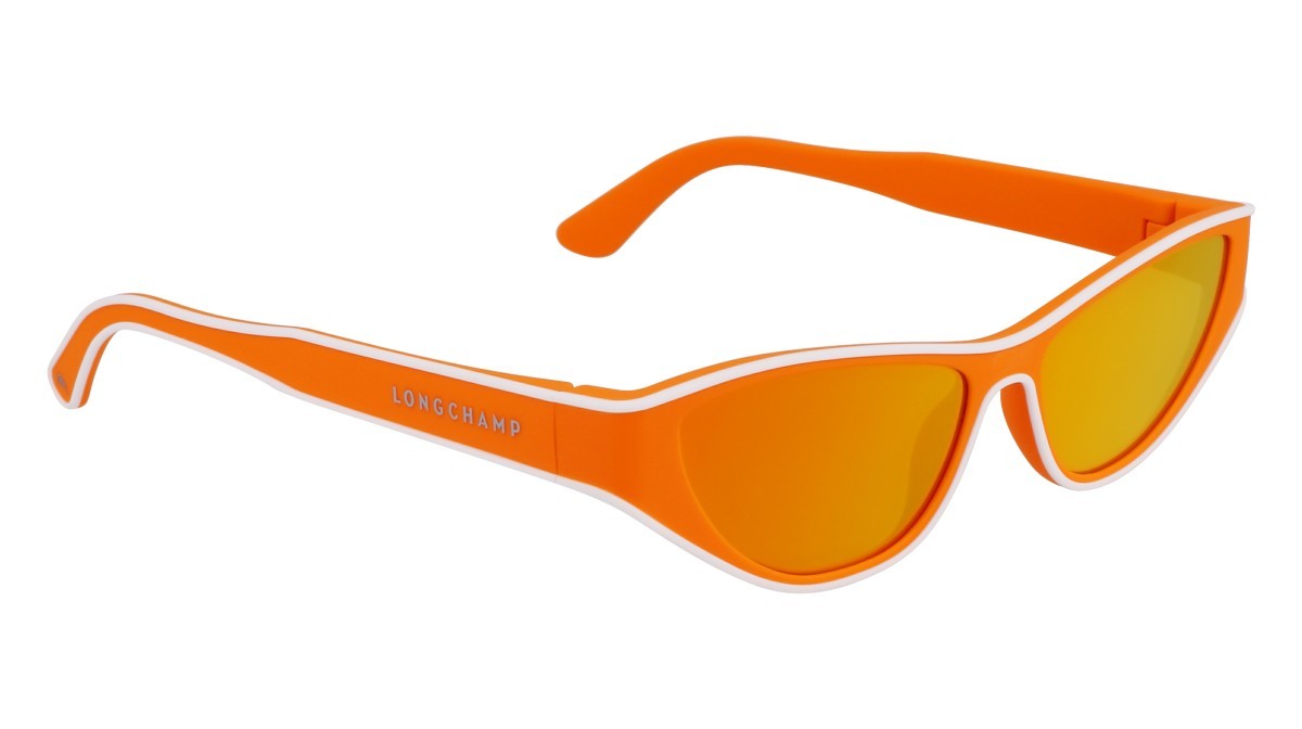 Sonnenbrillen Longchamp LO761S (841) farbe matte orange form cat-eye gläser solid orange red mirror