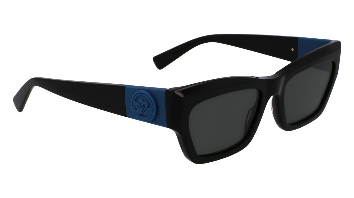 Sonnenbrillen Longchamp LO763S (001) farbe black form rechteckig gläser solid grey