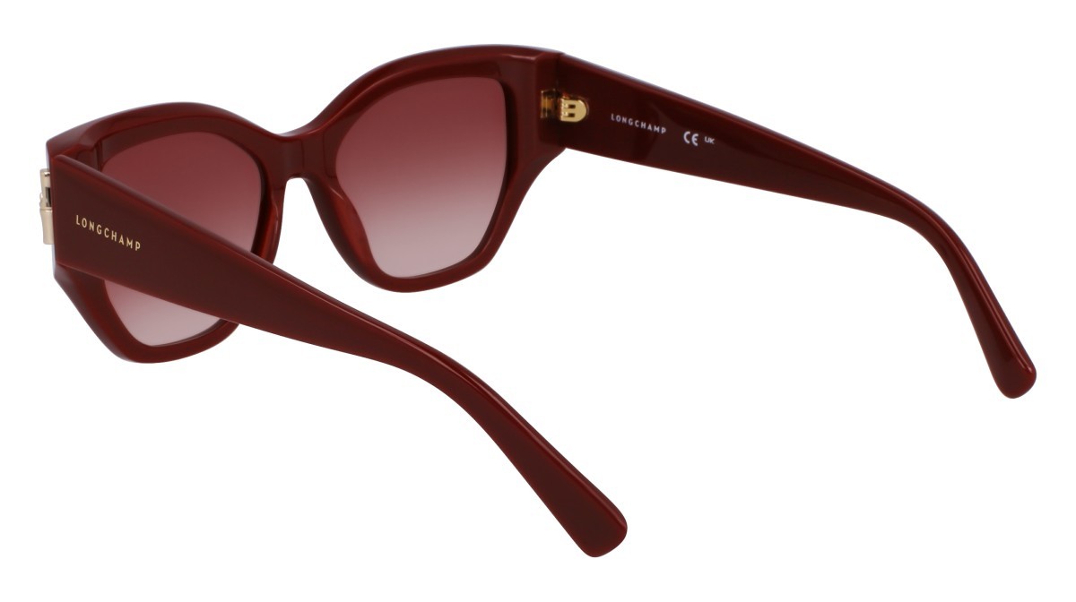 Occhiali da sole Longchamp LO764S (200) colore brown forma farfalla lenti gradient burgundy