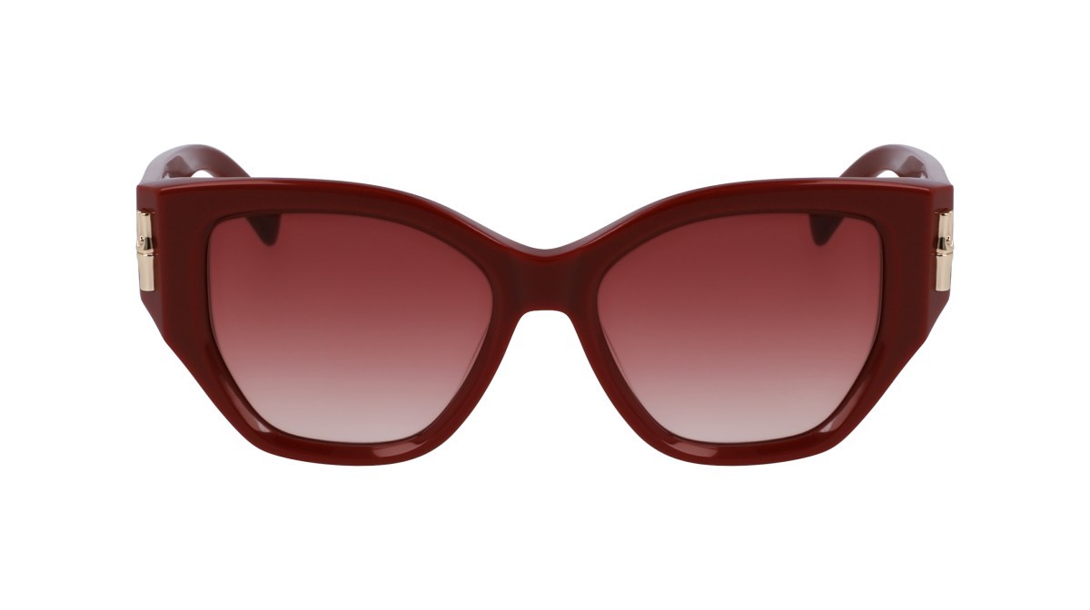 Occhiali da sole Longchamp LO764S (200) colore brown forma farfalla lenti gradient burgundy