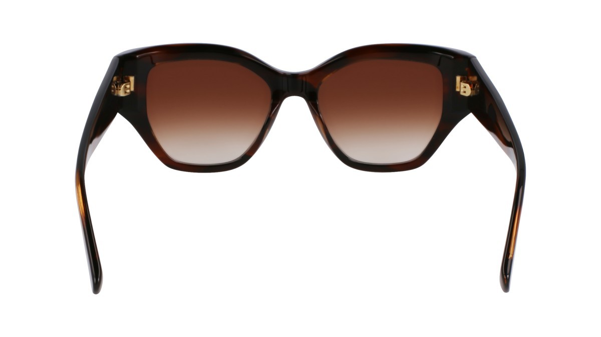 Occhiali da sole Longchamp LO764S N (211) colore striped brown forma farfalla 