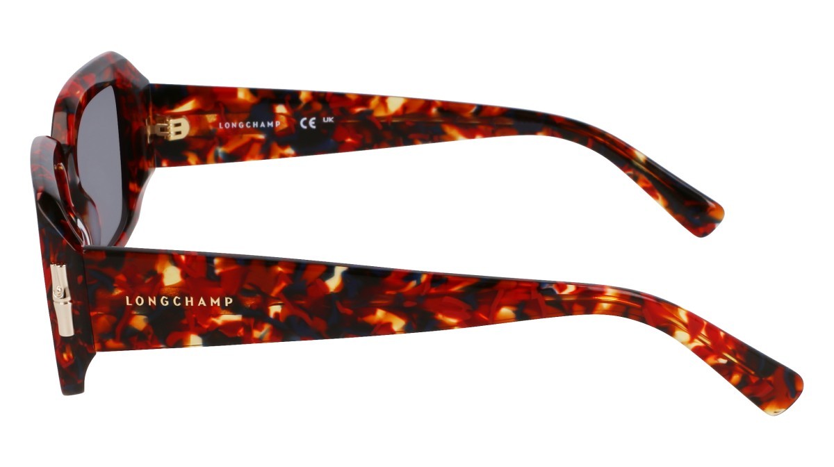 Occhiali da sole Longchamp LO765S N (641) colore marble red forma rettangolare 