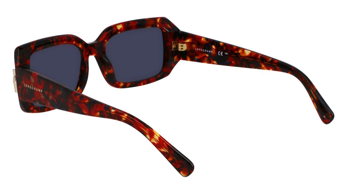 Occhiali da sole Longchamp LO765S N (641) colore marble red forma rettangolare 