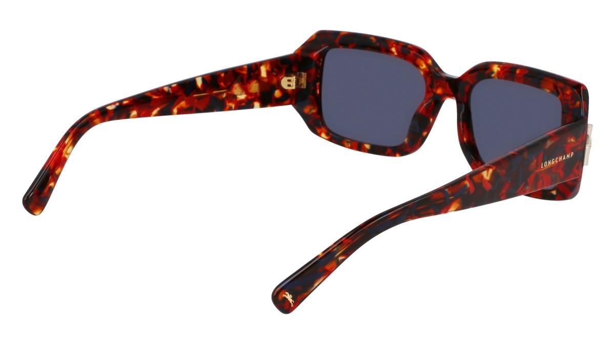 Occhiali da sole Longchamp LO765S N (641) colore marble red forma rettangolare 