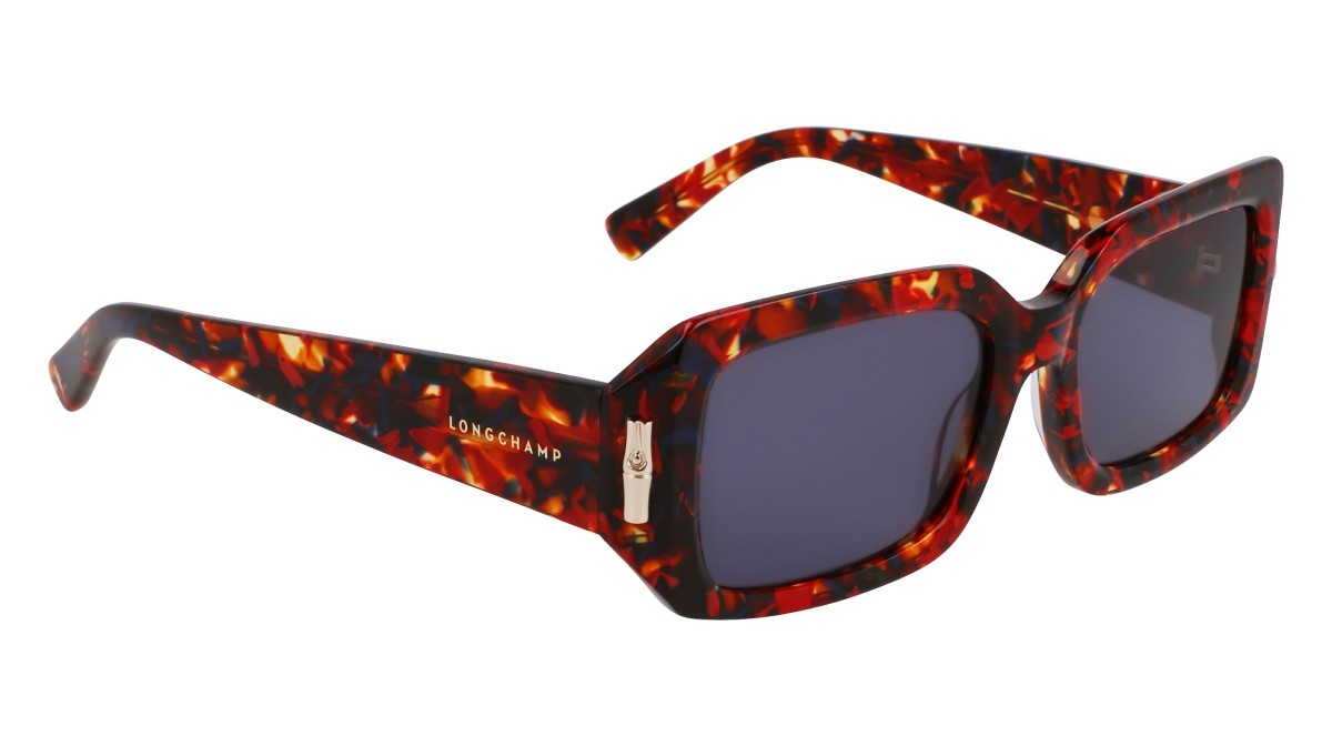 Occhiali da sole Longchamp LO765S N (641) colore marble red forma rettangolare 