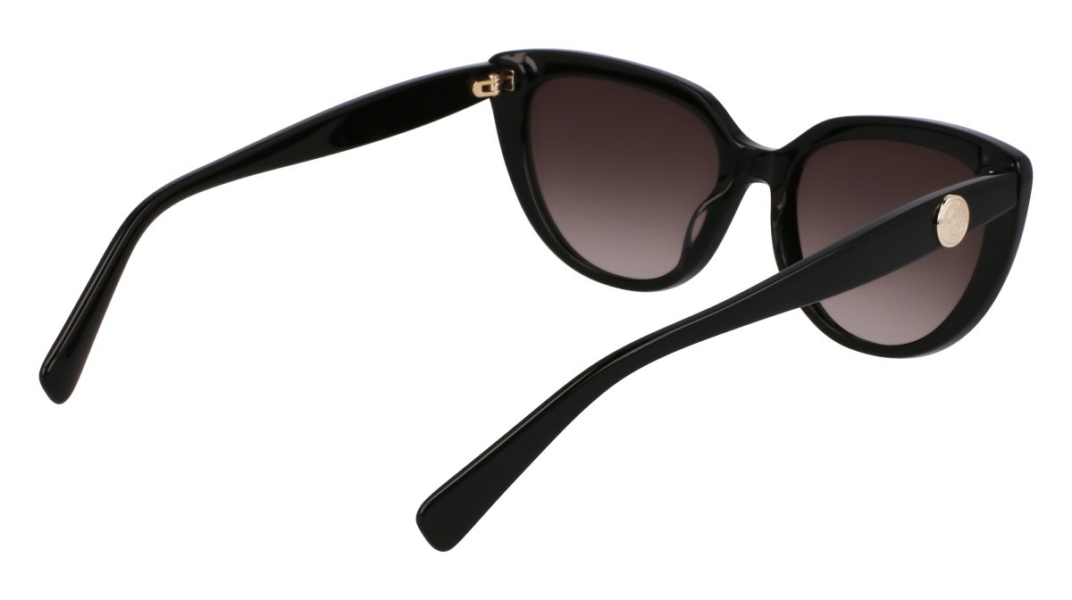 Occhiali da sole Longchamp LO766S (001) colore black forma cat eye lenti gradient grey