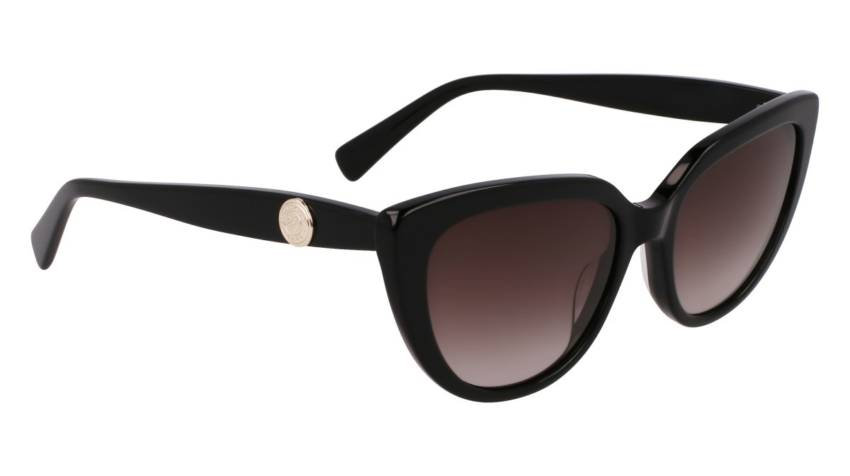 Occhiali da sole Longchamp LO766S (001) colore black forma cat eye lenti gradient grey