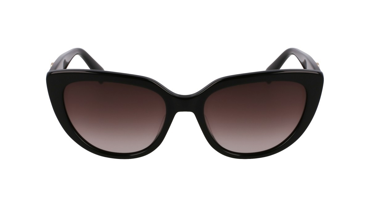 Occhiali da sole Longchamp LO766S (001) colore black forma cat eye lenti gradient grey