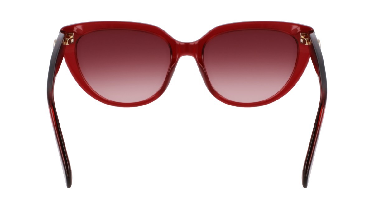 Sonnenbrillen Longchamp LO766S (601) farbe transparent burgundy form cat-eye gläser gradient purple/rose