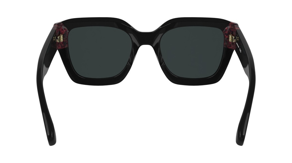 Occhiali da sole Longchamp LO771S N (013) colore black/textured red forma rettangolare lenti solid smoke