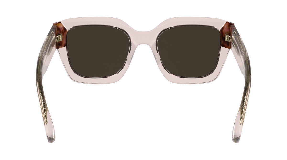 Occhiali da sole Longchamp LO771S N (613) colore transparent rose/rose havana forma rettangolare lenti solid brown