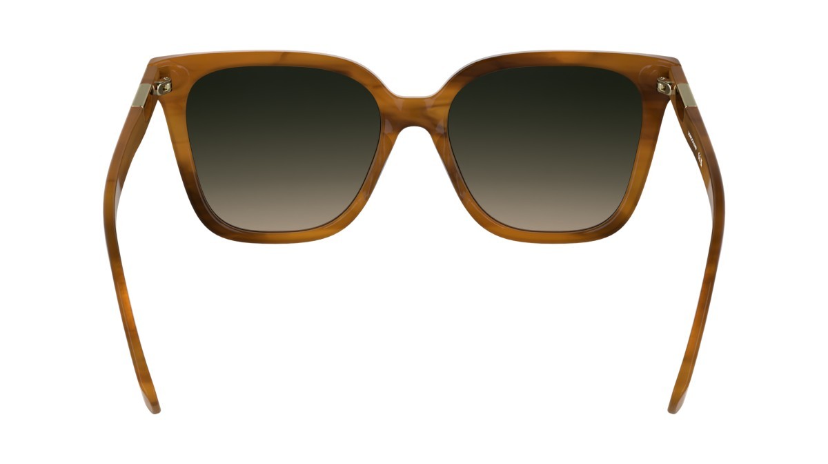 Occhiali da sole Longchamp LO772S (211) colore striped brown forma farfalla lenti smoke/brown gradient