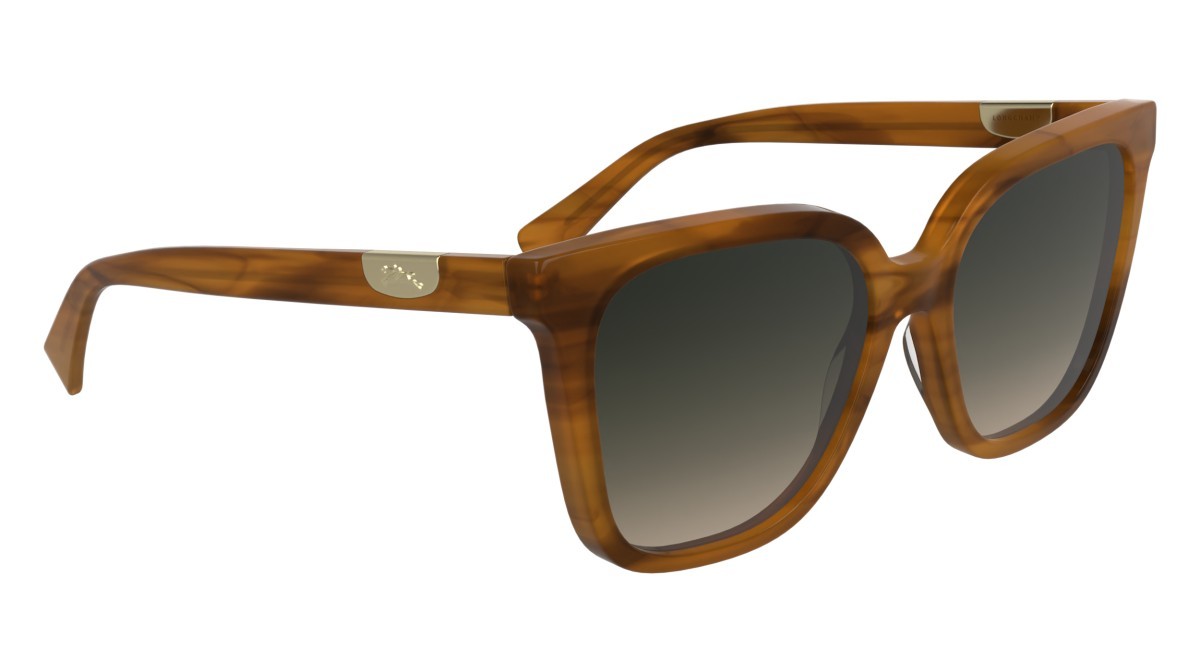 Sunglasses Longchamp LO772S N (211) color striped brown shape butterfly 