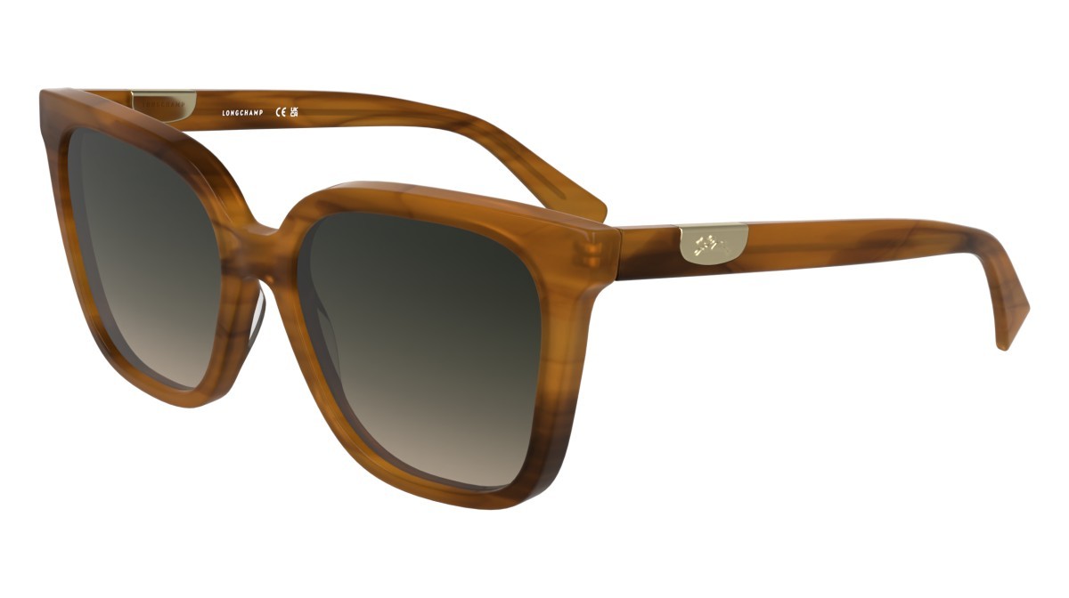 Sunglasses Longchamp LO772S N (211) color striped brown shape butterfly 