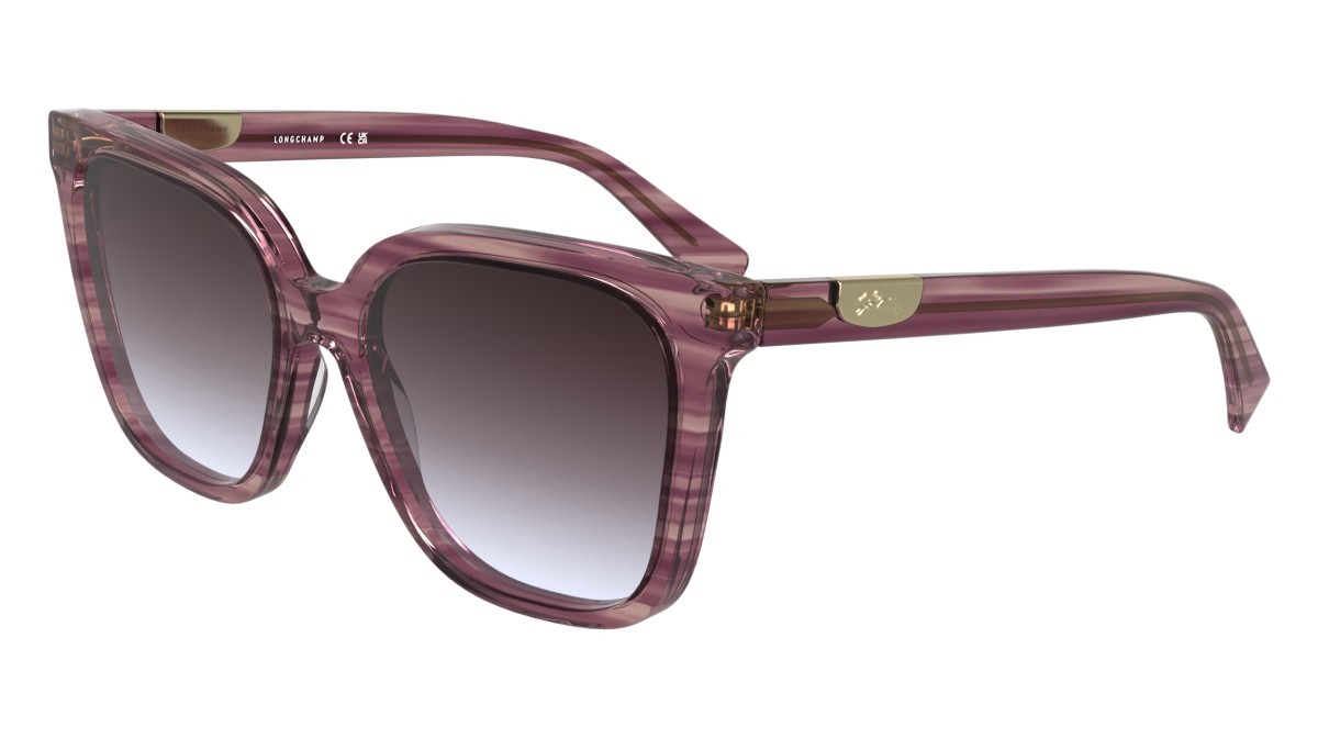 Occhiali da sole Longchamp LO772S N (503) colore striped purple forma farfalla 