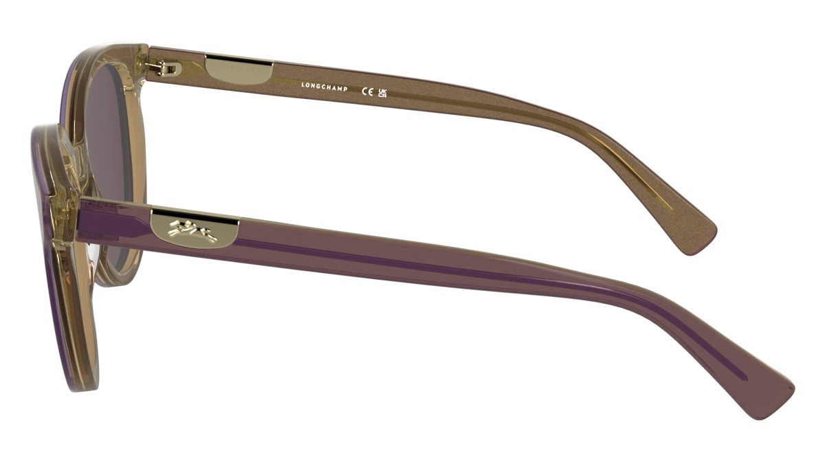 Occhiali da sole Longchamp LO773S (506) colore glitter purple forma rotondo lenti solid purple